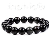 INPHIC-天然黑曜石手鏈男女款手串避邪化煞轉運珠10